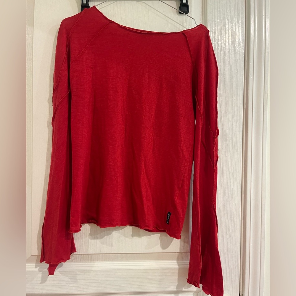 Giorgio Armani Vibrant Red Long Sleeve Blouse